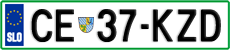 License plate of Slovenia, Cars