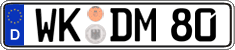 German license plate, Regular plates