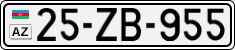 License plate of Azerbaijan, Cars