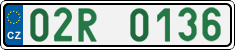 License plate of the Czech Republic, Sportcars (2001)