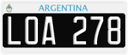 License plate of Argentina, Cars (1995, ABC 123)