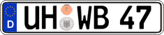 German license plate, Regular plates