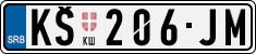 License plate of Serbia, Cars