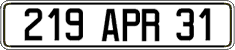 French license plate, FNI