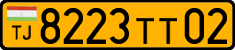 License plate of Tajikistan, Public transport (2009)