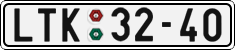 License plate of the Czech Republic, Cars (1960)
