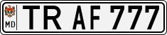 License plate of Moldova, Cars (1992)
