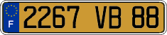 French license plate, FNI