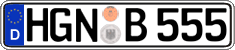 German license plate, Regular plates