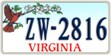 Virginia, Specialty plates (AB-1234)