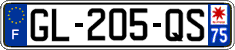 French license plate, SIV (ordinary)