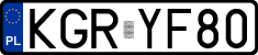License plates of Poland, Regular car plates