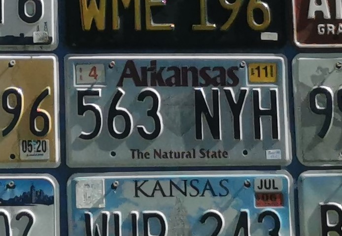 563 NYH, License plate without vehicle 