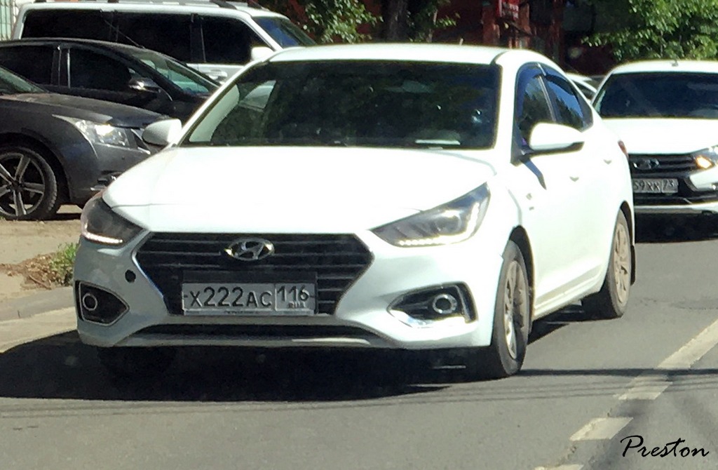 х 222 ас 116, Hyundai Solaris 2nd gen (HCR), 2017–2020