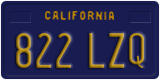 California, Passenger Car (123 ABC)