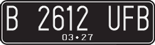 License plate of Indonesia, Regular plates