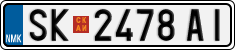License plate of North Macedonia, Regular plates (2012)