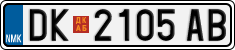 License plate of North Macedonia, Regular plates (2012)