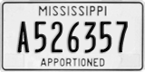 Mississippi, Apportioned