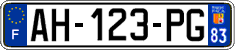 French license plate, SIV (ordinary)