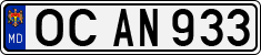 License plate of Moldova, Cars (1992)