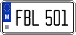License plate of Malta, Regular plates (ABC 123)