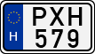 license plates of Hungary, Cars (1990)