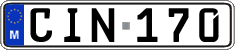 License plate of Malta, Regular plates (ABC 123)