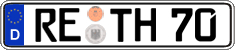 German license plate, Regular plates