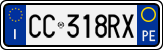 License plate of Italy, Cars (1994 year series)