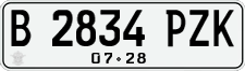 License plate of Indonesia, Regular plates