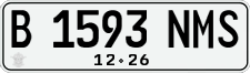 License plate of Indonesia, Regular plates