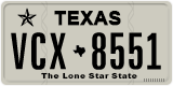 Texas, Regular plates (2012) (АBC-1234)