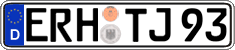 German license plate, Regular plates