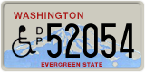 Washington, Vehicles for disabled persons (D/P 12345)