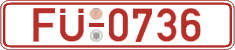 German license plate, Red license plates