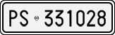 License plate of Italy, Cars (1927 year series)