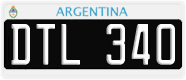 License plate of Argentina, Cars (1995, ABC 123)