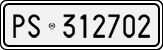 License plate of Italy, Cars (1927 year series)