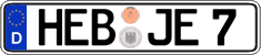 German license plate, Regular plates