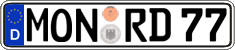 German license plate, Regular plates