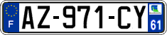 French license plate, SIV (ordinary)
