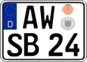 German license plate, Regular plates