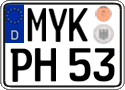German license plate, Regular plates
