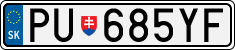 License plate of Slovakia, Cars