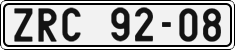 License plate of the Czech Republic, Cars (1960)