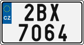 License plate of the Czech Republic, Cars (2001)