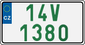 License plate of the Czech Republic, Oldtimers (2001)