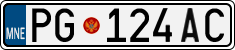 License plate of Montenegro, Trailers