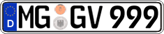 German license plate, Regular plates